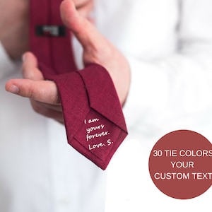 Bride To Groom Tie With Custom Text I Am Your Forever Personalized Gift