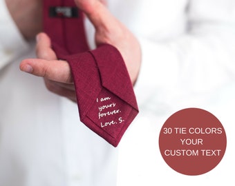 Bride To Groom Tie With Custom Text I Am Your Forever Personalized Gift