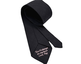 Tie for Father from Bride on Wedding Day - You Will Always Be My Hero