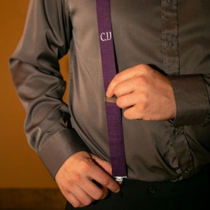 Dusty Blue Bow Tie DUSTYBLUE Wedding Necktie Suspenders image 7