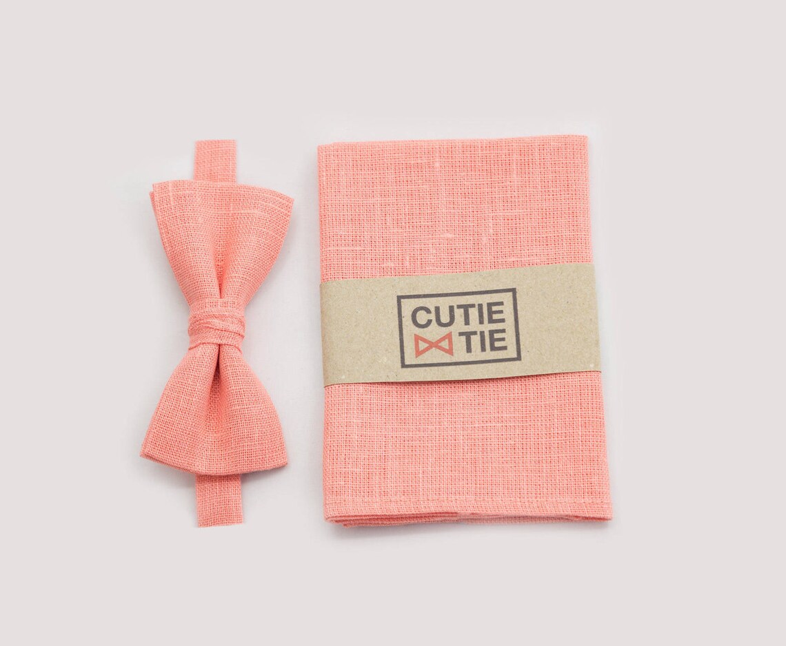 Kids Bow Tie Coral Bow Tie Baby Bow Tie Father Son Matching Etsy