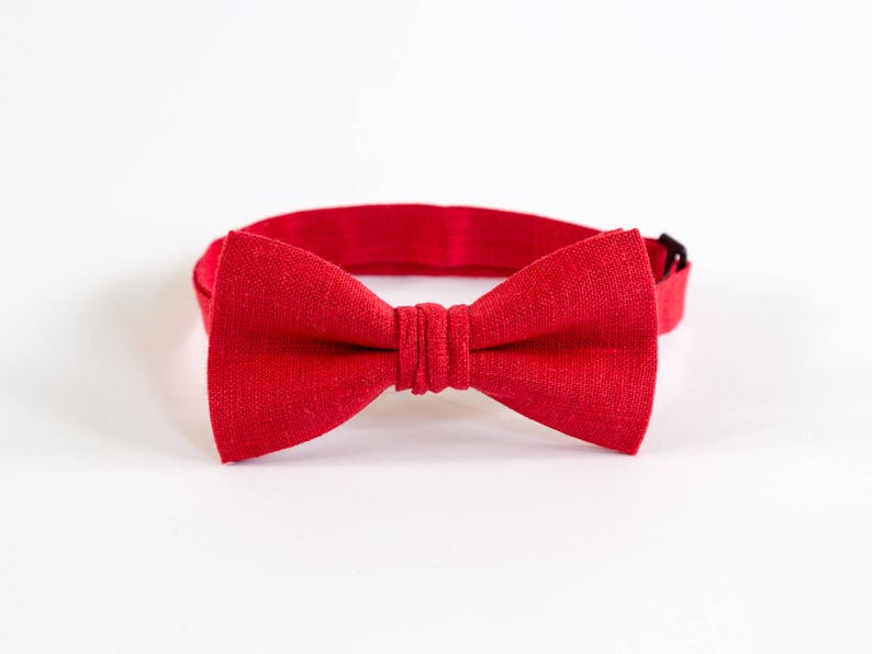 Baby boys christmas outfit red bow tie & beige suspenders Etsy