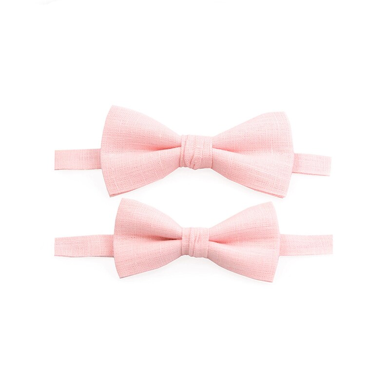 Petal Pink Bow Tie and Pocket Square Wedding Outfit Etsy