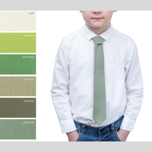 Boys Ties with Initials, Boy Neck Tie Sage Green, Rigg Bearer Outfit