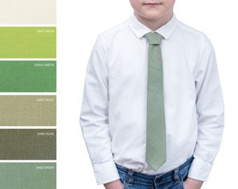 Boys Ties with Initials, Boy Neck Tie Sage Green, Rigg Bearer Outfit