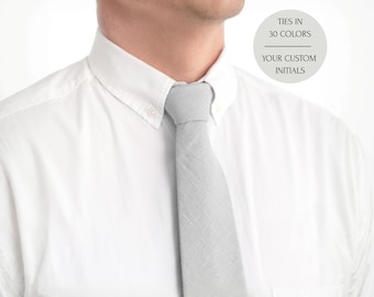 Light Gray Tie - Skinny Pastel Grey Neckties Suspenders Pocket Square - Tall Mens Ties