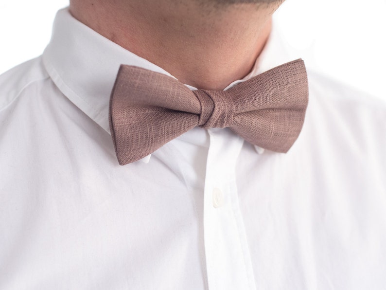 Groom Tie Mens Tie Wedding Asseccories Brown Neck Tie and Bow - Etsy