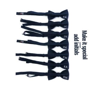 Groomsmen Bow Ties Neckties Grooms Gift Personalized Wedding Suspenders
