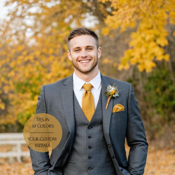 mustard yellow necktie