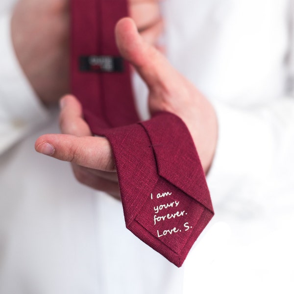 burgundy wedding tie