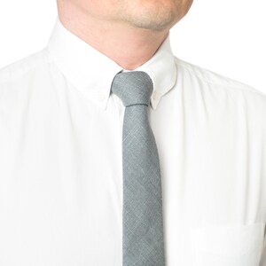 Black Ties Pewter Necktie Match the David's Bridal Color Mercury Ties Wedding Outfit image 5