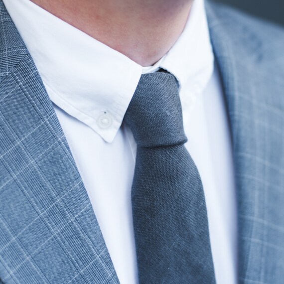 Wedding Mens Necktie Groomsmen Outfit Navy Blue Neck Tie And | Etsy