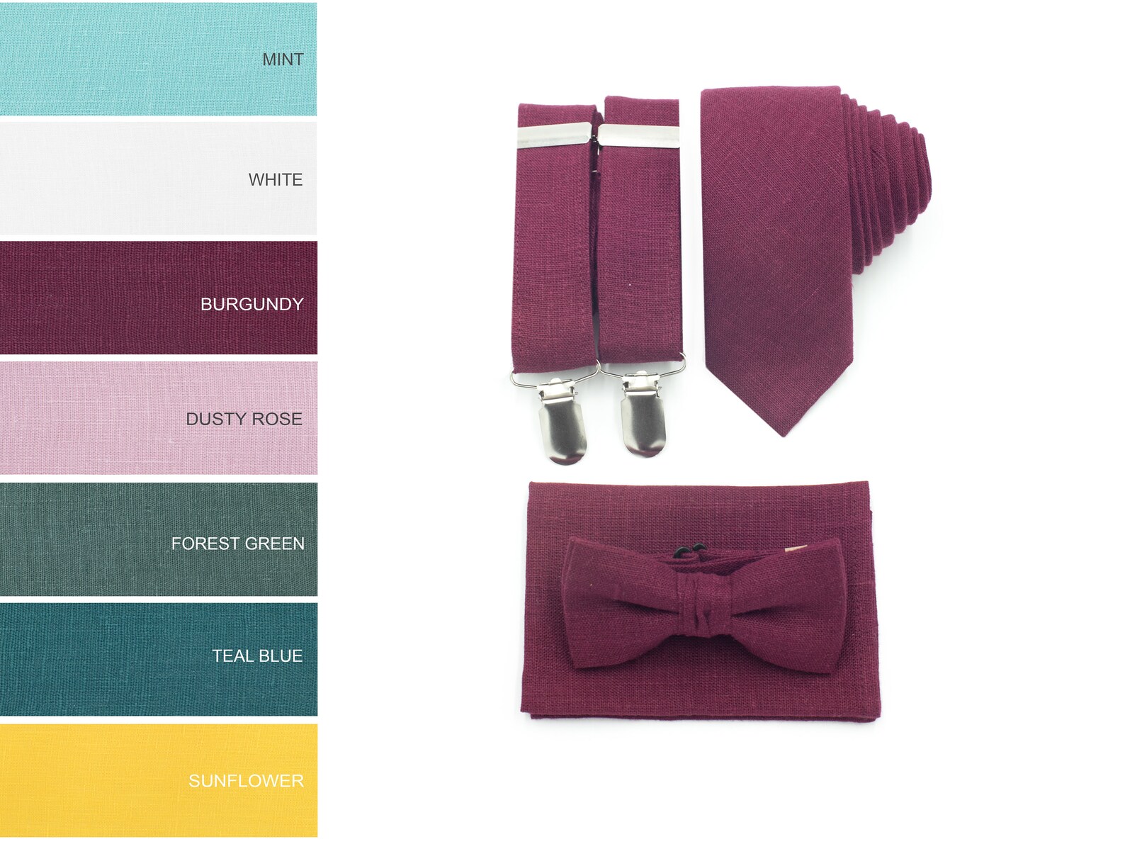 burgundy wine tie