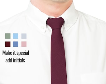 Maroon Necktie for Wedding, Father Son Matching Burgundy Ties, Wine Long Neck Tie