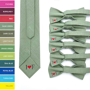 Personalized Bow Ties and Suspenders Father of the Bride&#39;s Gift with Initials for Groomsmen