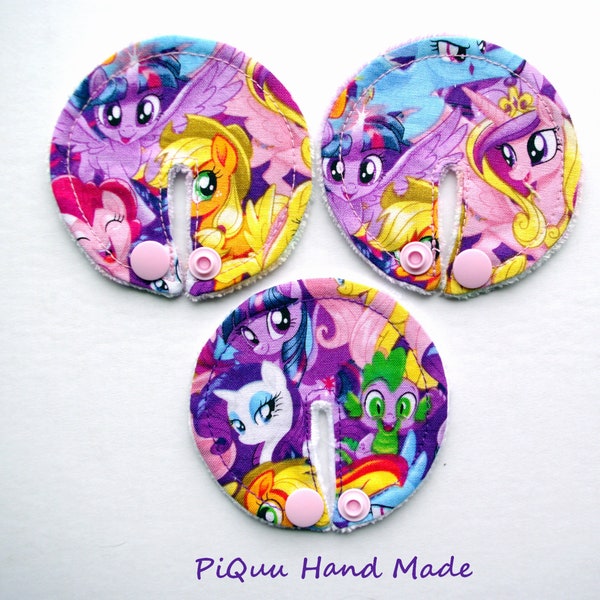 My Little Pony, Spike SET of 3, 5, 8,10 feeding tube padsPEG covers Gtube pads buttons G-tube mic-key button podkładki PEG bamboo character