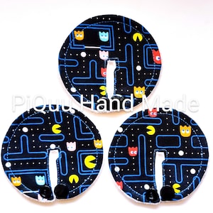 Pacman Pac-Man SET med 3-10 matningssondskydd PEG-skydd G-sondskyddsknappar G-sondmikrofonknappsskydd bambu Atari retro datorspel