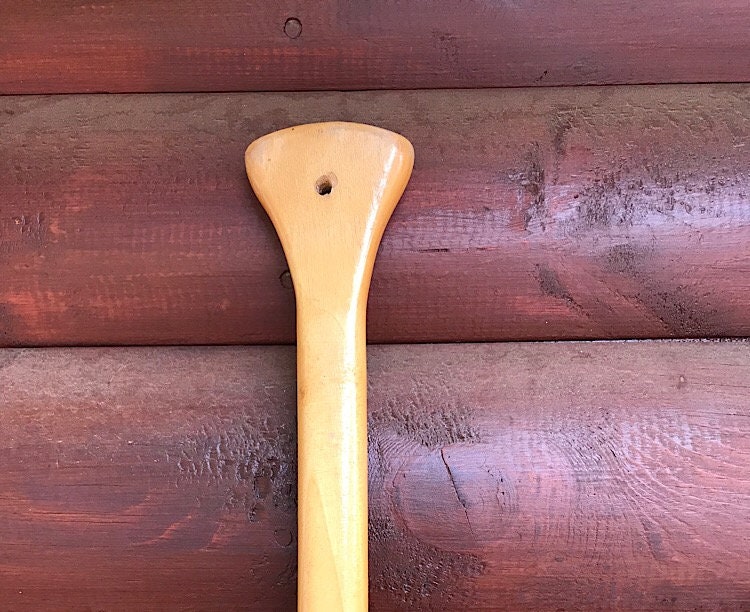 vintage beaver tail paddle made by beaver paddles and oars