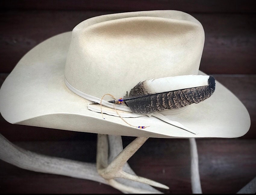 WESTERN COWBOY Feather Hatband tie for Cowboy hat - FHB-07