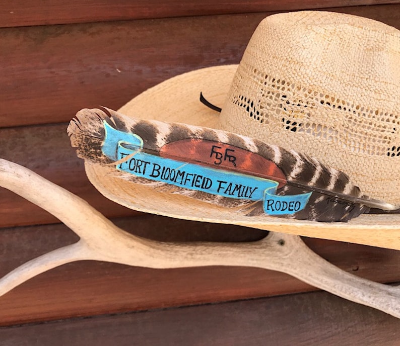 cowboy hat feathers art custom designs personalized wholesale pricing for volume orders Custom award hat feathers awards hat feathers