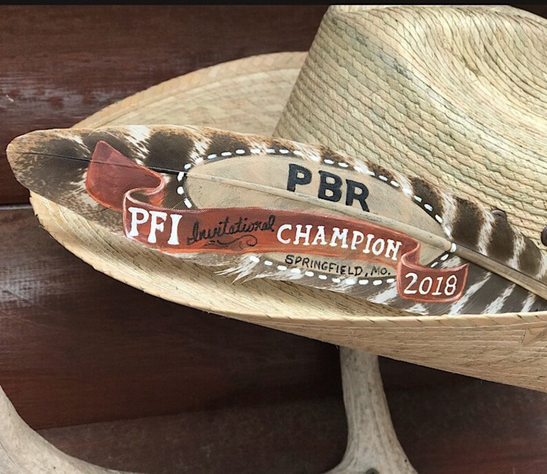 cowboy hat feathers art custom designs personalized wholesale pricing for volume orders Custom award hat feathers awards hat feathers