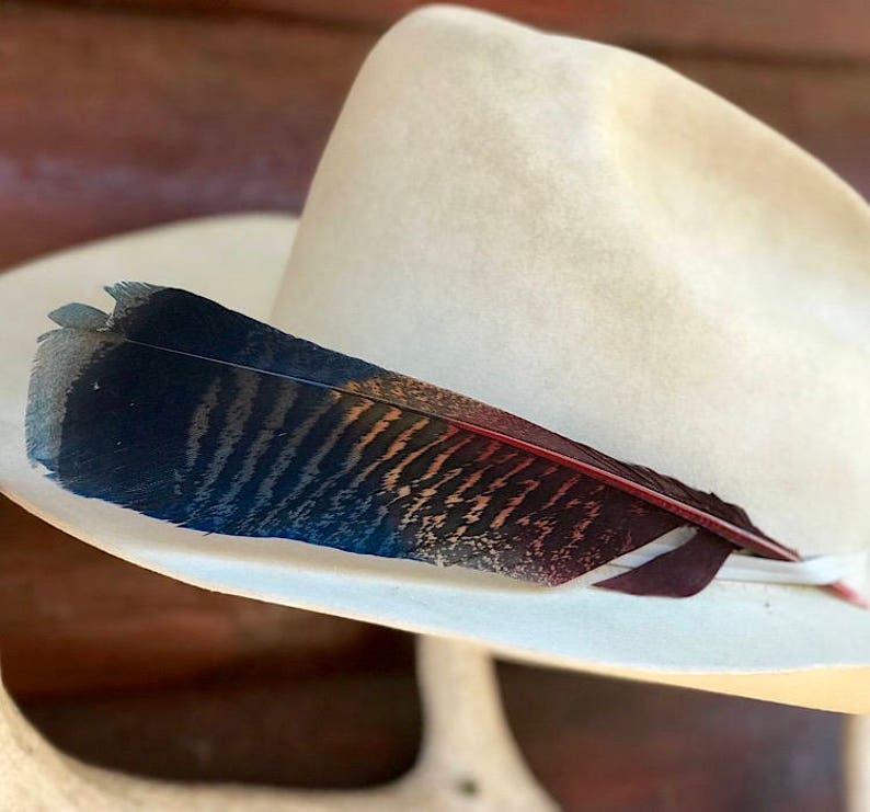 patriotic natural tail feather western folklore Custom cowboy hat feather western hat feather feather art mane feather western art