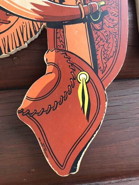 Vintage Walt Disney Production Sad L Rac Western Wall Hanging