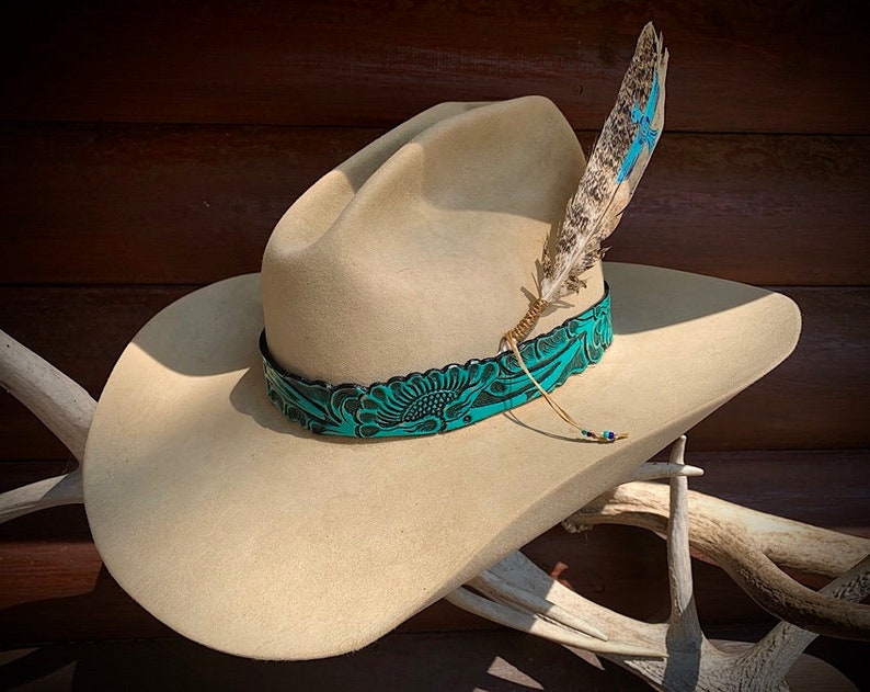 Special COMBO price choose band and feather or hat band only western retro hat accessories Leather hat band custom hat feather combo