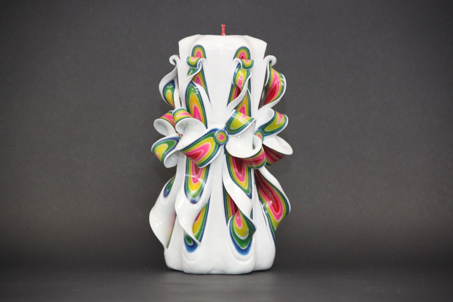 White Candle Carved Candles Decorative Candles Wall Decor Etsy