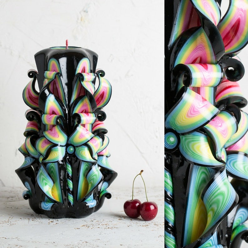 Rio Carnival candles set Brazil Artistic candles carved by Etsy