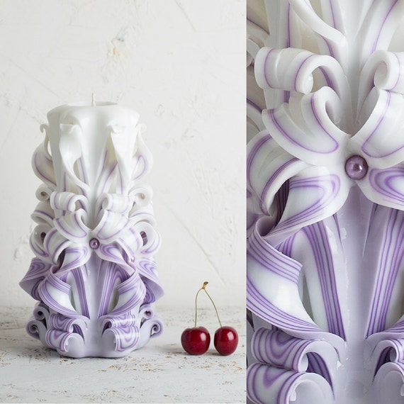 Decorative Candles Purple Candle Unity Candle Set Votive Etsy