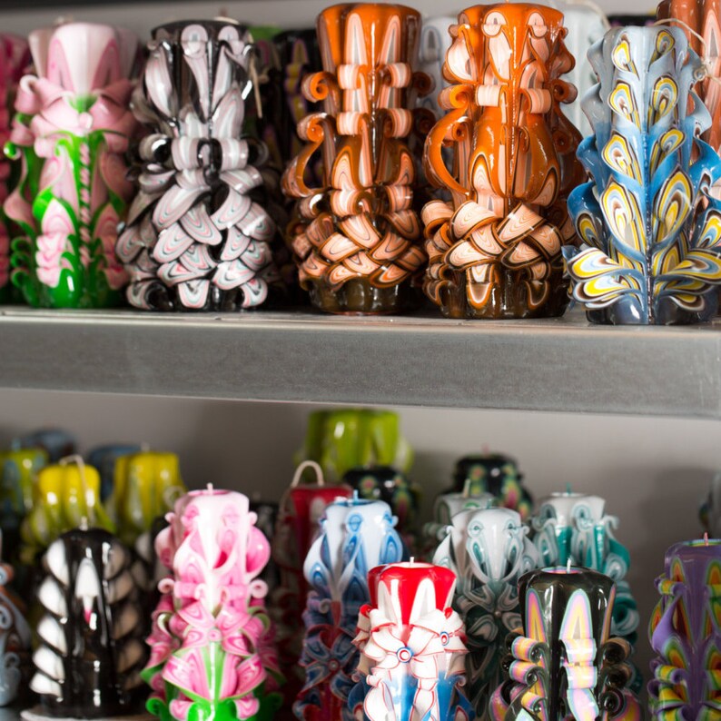 How to make candles Orange and Sky carved candle Decorative Etsy