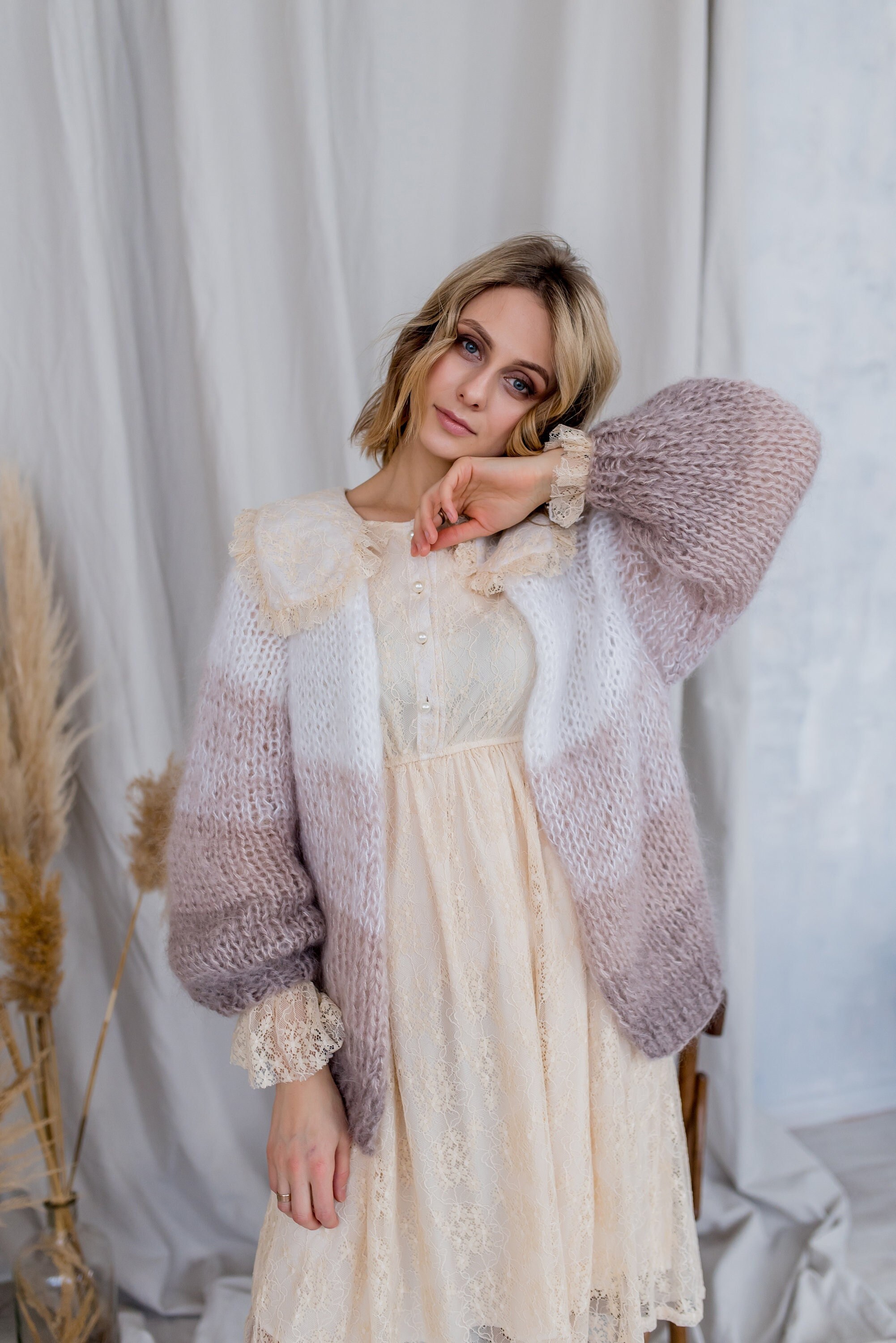 Mohair Oversized Cardigan, Wedding Cardigan, Mohair Cardigan