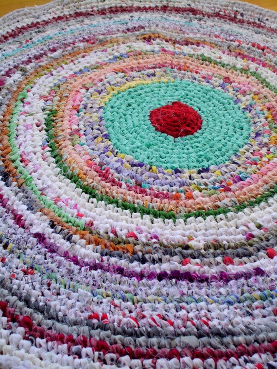 Rag rug braided rag rug shabby bohoreclaimed/recycled Etsy