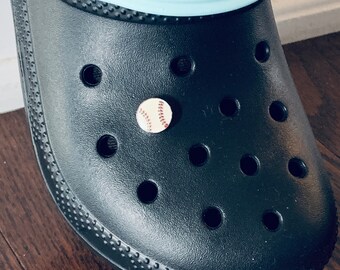 Baseball Croc Charm. Small Jewelry Charm w/ Button Backing. Decorate Crocs. Sport Crocs. Baseball Player Clogs. Baseball Mom Gift. Team Gift