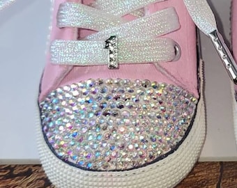 Numbers 0-9 Rhinestone Shoelace Charms, Shoe Jewelry, 8mm Slide Charms, Laces Number Clip, Personalize Shoes, Custom Bride Sneakers