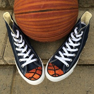 Bling Basketball Converse Shoes, Women's Bedazzled Custom Basketball Shoes, Women's Rhinestone Converse, Basketball Mom, Player Gift