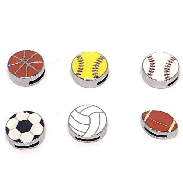 Charm pour lacet de sport 8 mm, bijoux pour chaussures, base-ball, softball, football, football, volley-ball, clip pour baskets de basket-ball, cadeau pour maman sportive