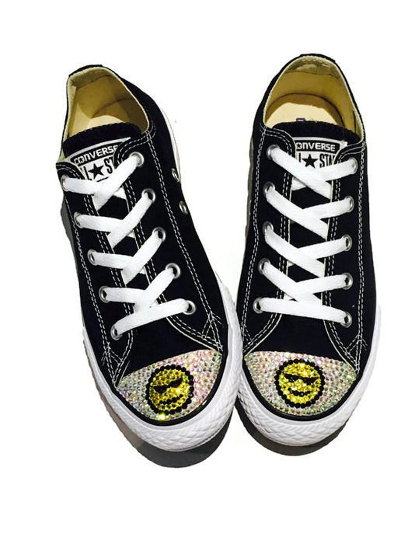 Women's Emoji Blinged Converse Shoes. Custom Emoji Shoes - Etsy UK