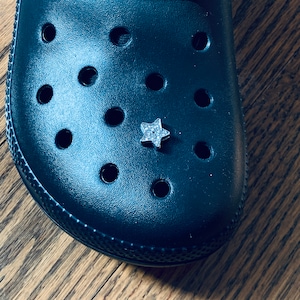 Star Rhinestone Croc Charm. Small Star Charm. Bling Star Croc Jewelry.  Star Charm w/ Button Back. 5 Point Star Croc Charm. Star Clog Charm