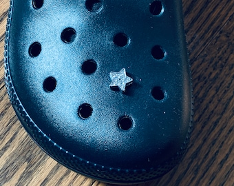 Star Rhinestone Croc Charm. 1Pc Star Charm. Star Jibbitz. Bling Star Croc Jewelry.  Star Charm w/ Jibbitz Backing. 5 Point Star Croc Charm.