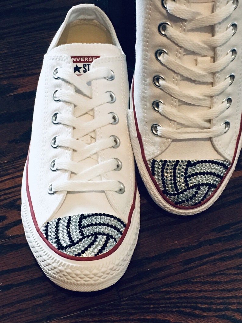 Volleyball Bling Converse Shoes. Women's Custom Converse. Etsy