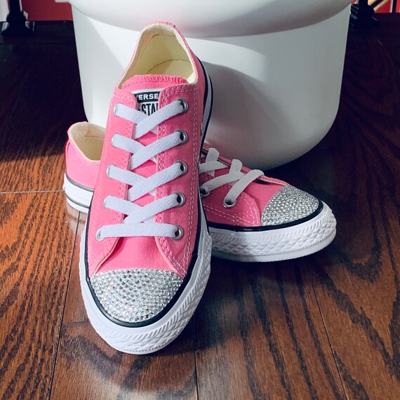 red bedazzled converse