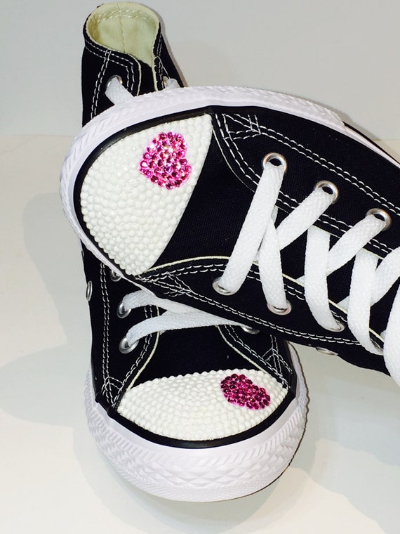 Heart Bling Shoes. WHITE Rhinestones 