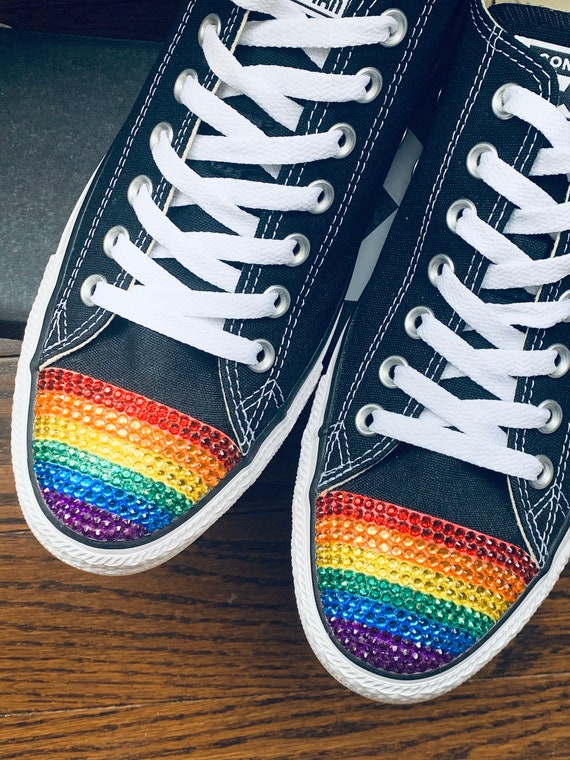 rainbow converse boots