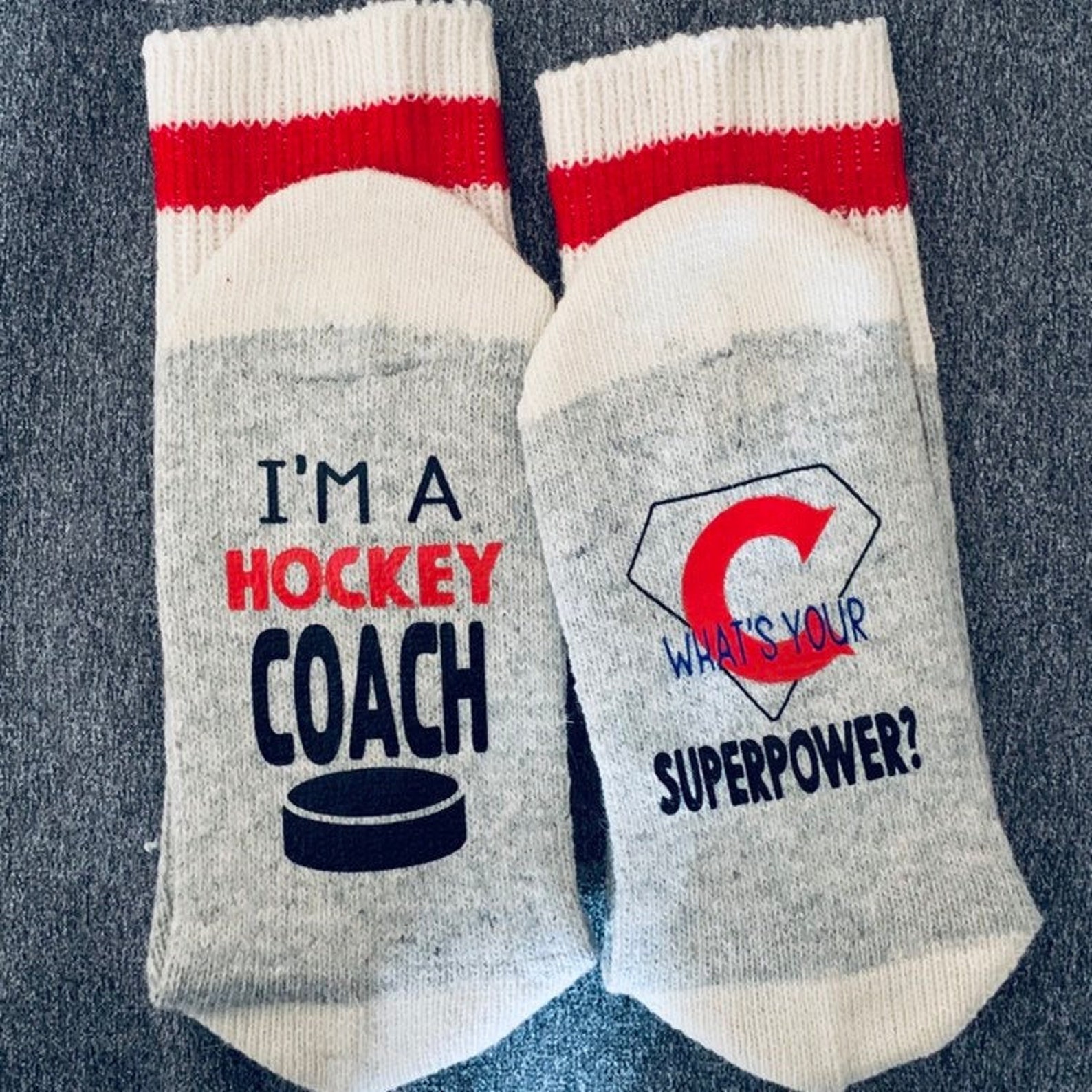 Mens Hockey Coach Socks. I'm A Hockey Coach Whats Your Etsy UK