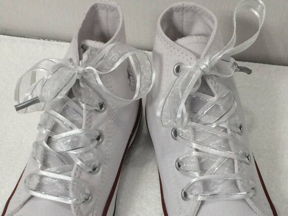 Metallic silver deals shoelaces