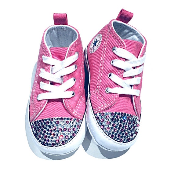 Baby Converse Shoes. Crib Converse Shoes W Dots. 1st Birthday