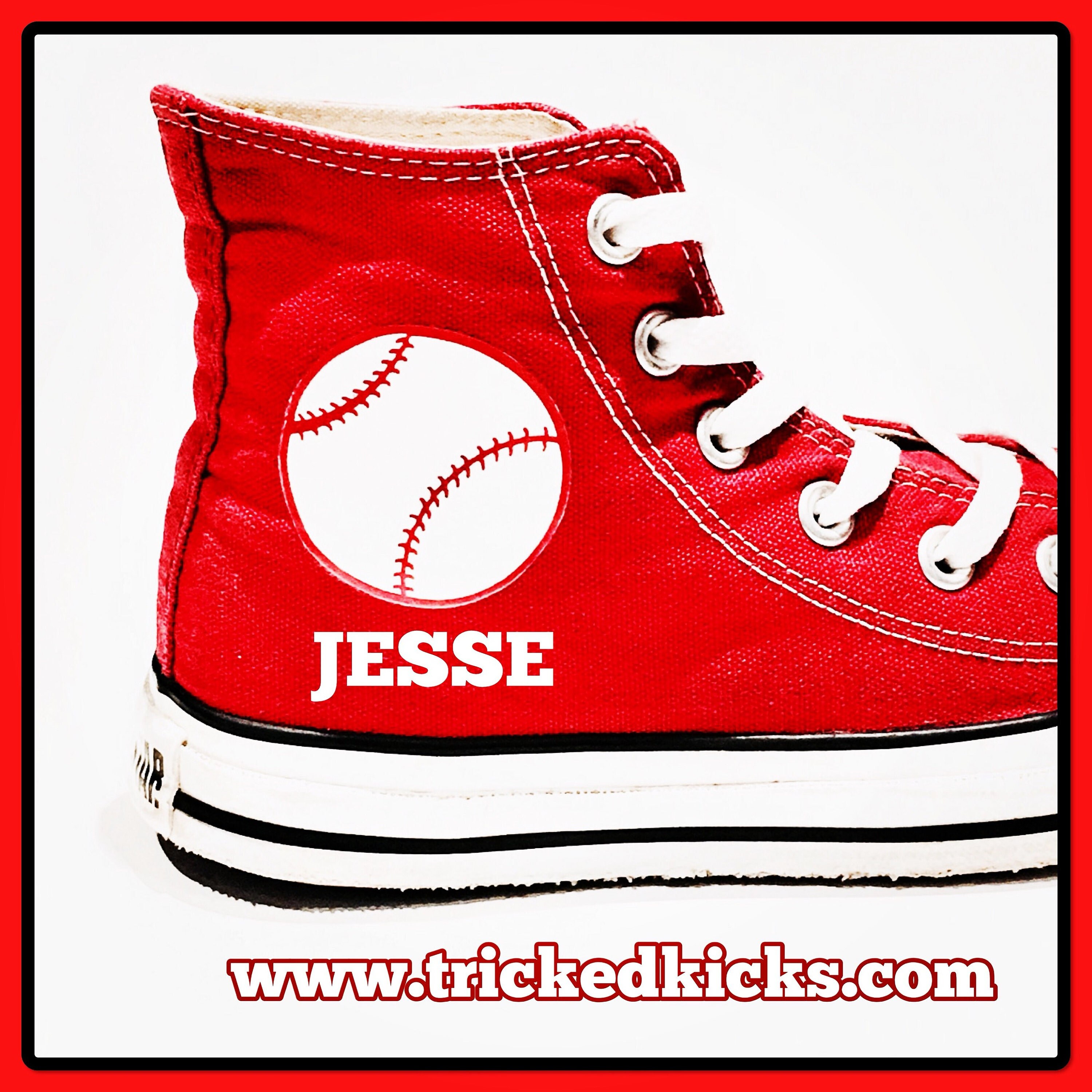 Toddler Baseball Converse Shoes. Personalized Baseball Converse w Baseball Name or Number. Toddler Shoes. Gift for Baseball Girls or Boys