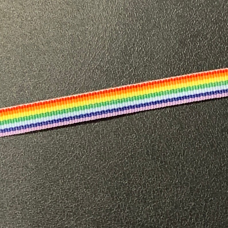 Rainbow Shoelaces. Grosgrain Ribbon Shoelaces. Rainbow Shoe Accessory. 3/8 Double Sided Shoelaces. Pride Shoes. Pride Wedding. LGBTQ Gift image 3